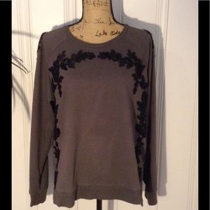 Lucky Brand sweatshirt with beautiful detail.